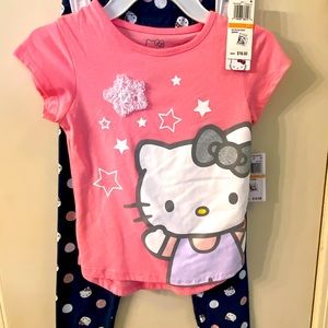 Girl 6x Hello Kitty Stars shirt & Legging new tags